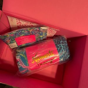 Lilly Pulitzer workout towels and resistance bands